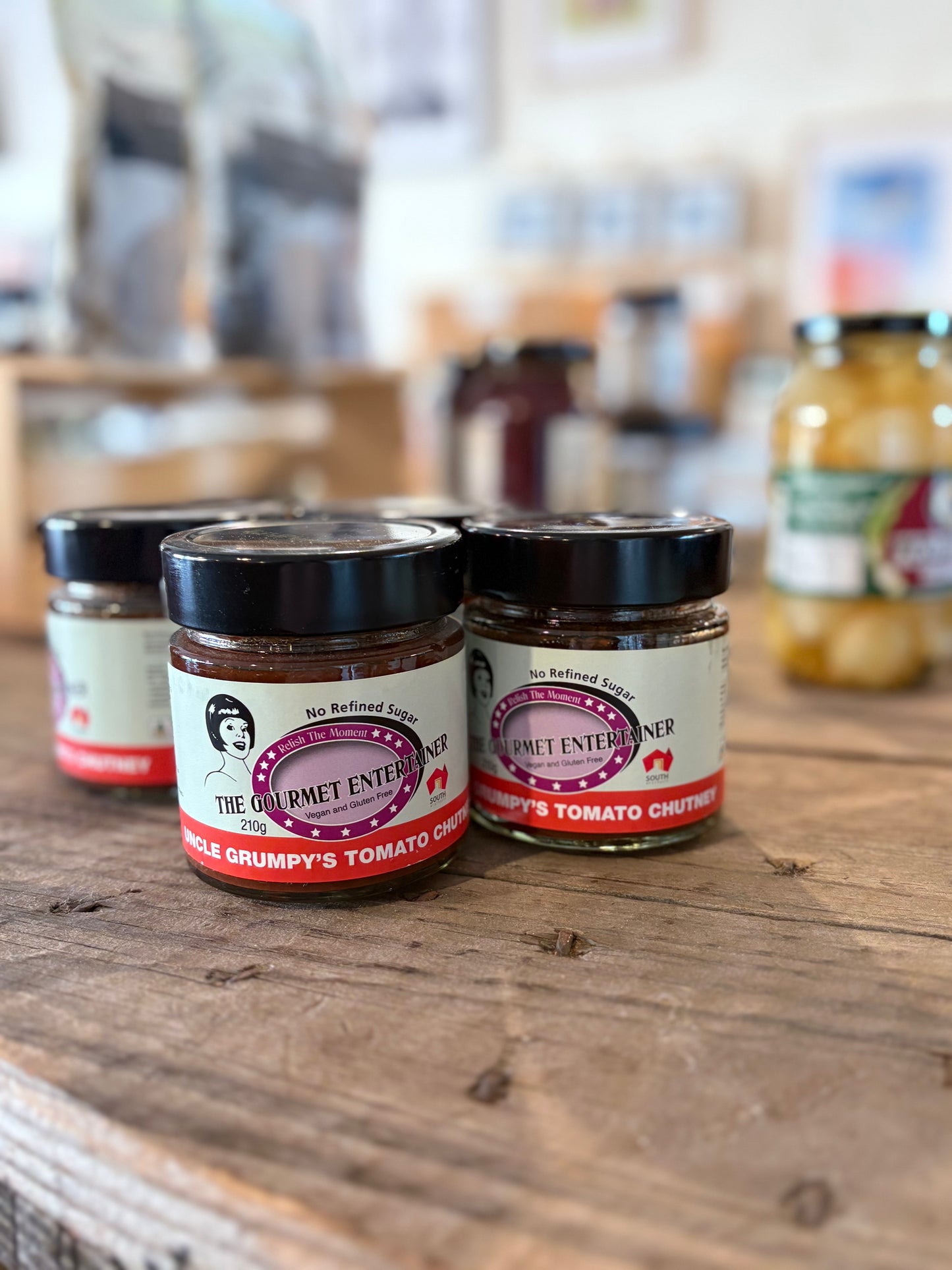 The Gourmet Entertainer Uncle Grumpy’s Tomato Chutney – Rich, Rustic, and Bursting with Character