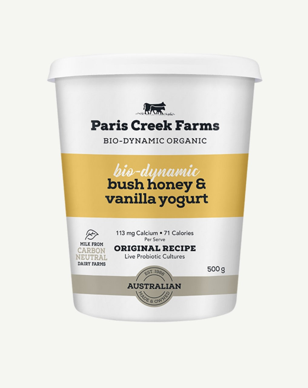 Bio-dynamic Bush Honey & Vanilla Yogurt